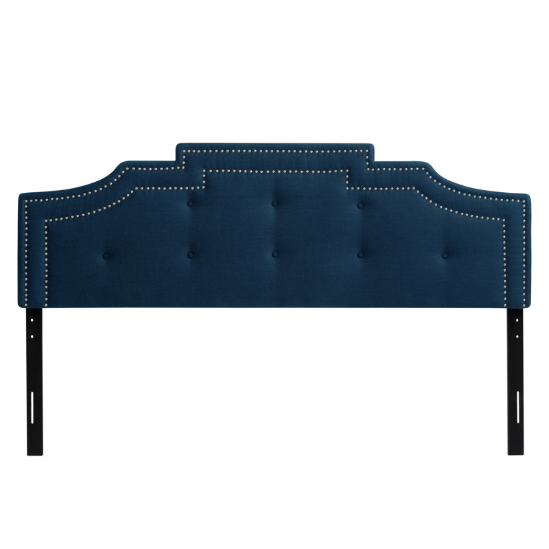 Tête de lit tapissier Suwanee, Très grand, Bleu marine
