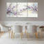 Ensemble de 3 tableaux muraux sur toile à motifs floraux de fleurs de cerisier violettes, pour la décoration du salon et de la chambre.-1378221019
