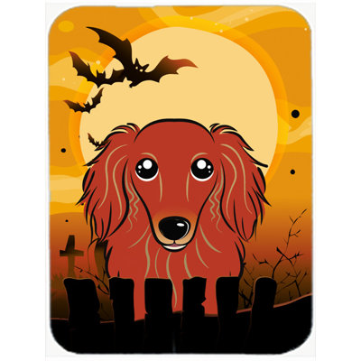 Eila Longhair Dachshund Glass Cutting Board