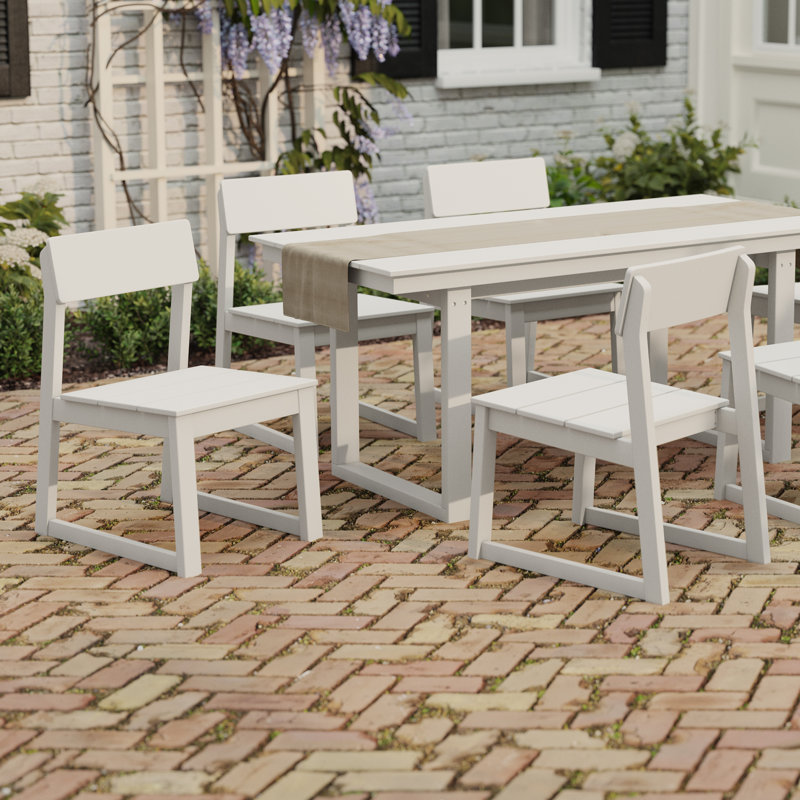 Chaise d'appoint d'extérieur (ensemble de 2), Blanc