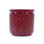 3 pots de fleurs modernes en céramique rouge pour pâte de jardin - Drainage d'extérieur au fini givré et brillant - Racine