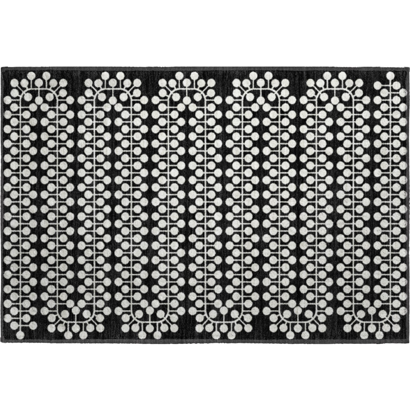 Premium Machine Washable Mayfield AMF2247 Geometric Rug, 1'8" x 2'6", Black