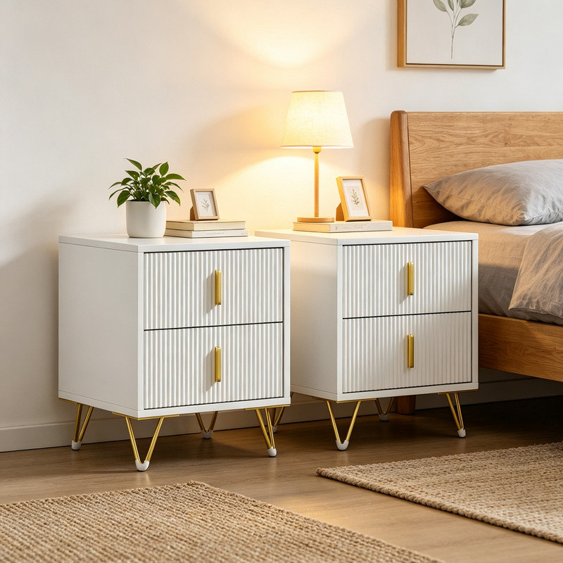 40.01 cm W Bedside Table