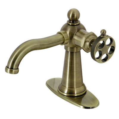 Robinet de salle de bain à poignée simple à fixation sur comptoir à 1 trou Kingston Brass Knight