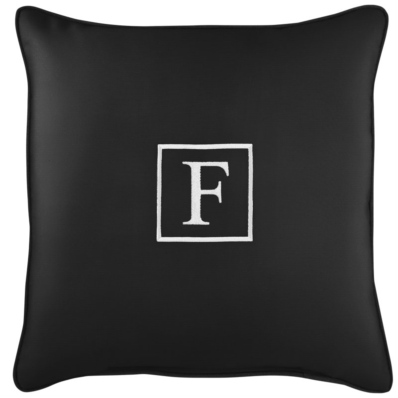 Housse et insert de coussin d'extérieur carré Kettil, Noir, F