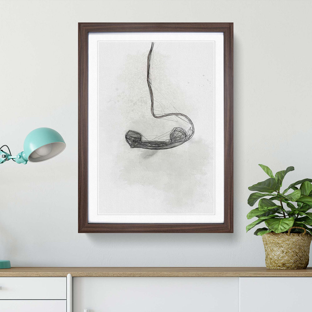 Vintage Telephone Receiver in Abstract - Picture Frame Graphic Art Print