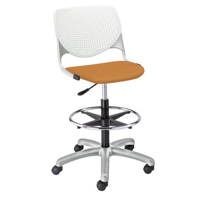 Tabouret de laboratoire réglable en hauteur Kool Poly avec dossier perforé