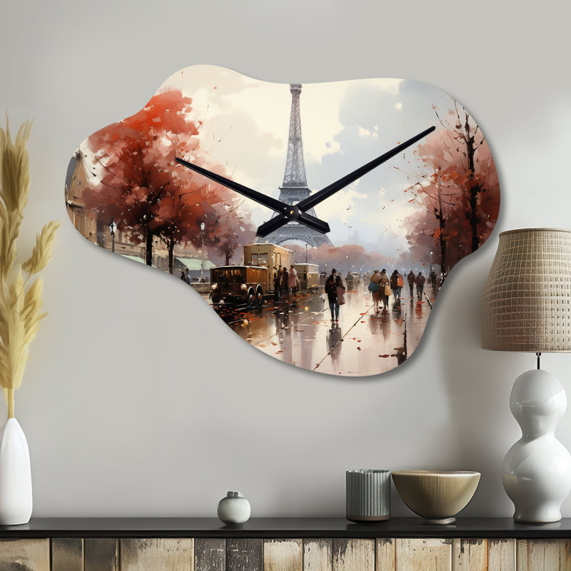 Horloge murale en métal française Paris, Grand