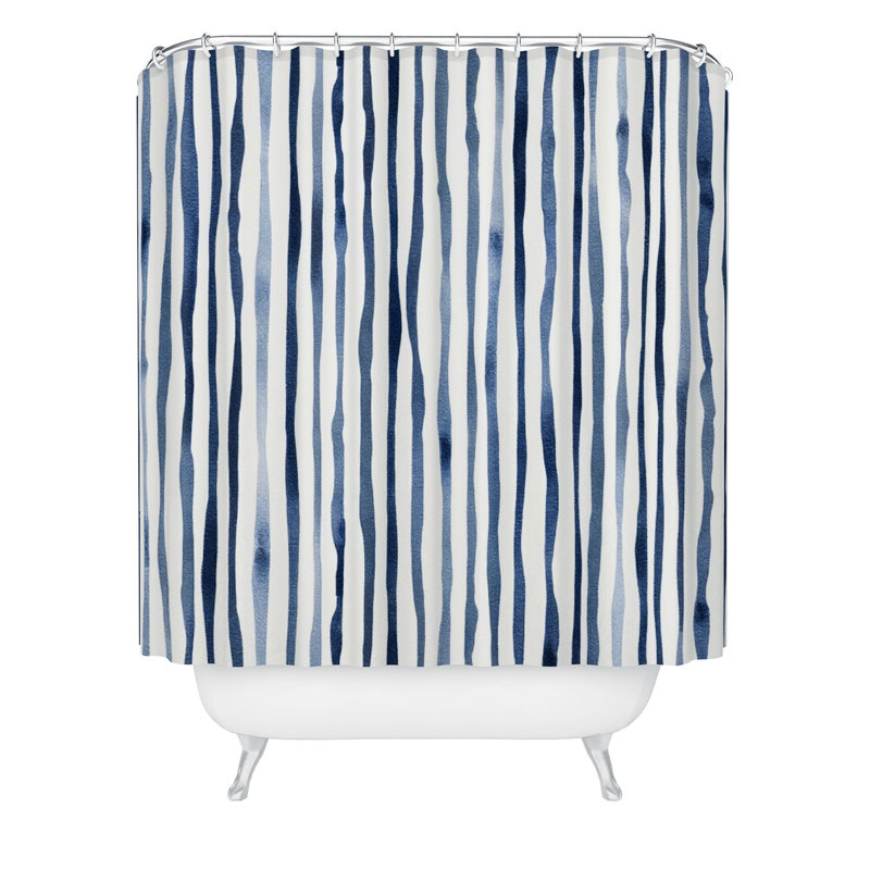Rideau de douche Ninola Design, Rayures bleues