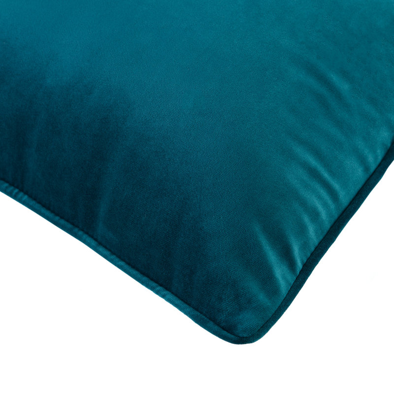 Chanasya Holland Velvet Solid Color Velvet Decorative Throw Pillow Cover, Teal, 18" x 18"