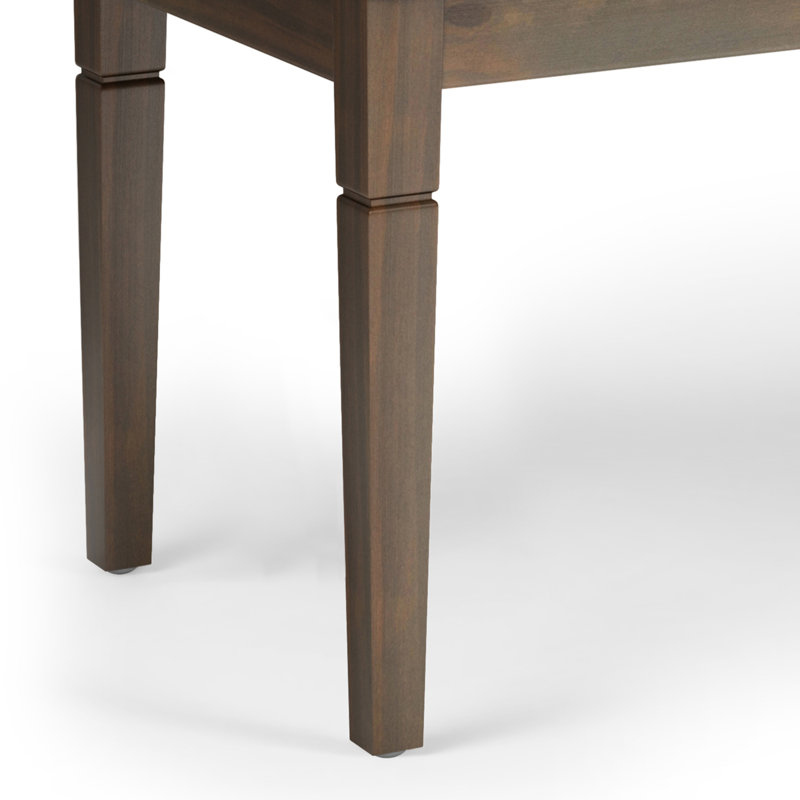 Distressed Brown Faux Leather Tufted Ottoman Bench