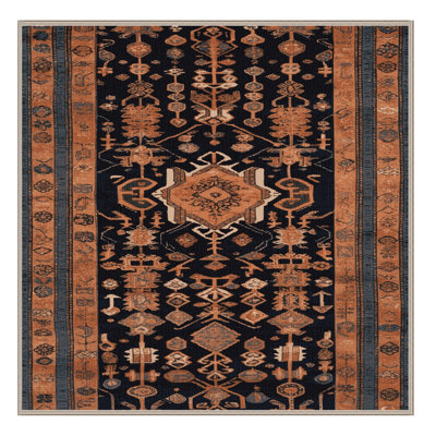Machine Washable Turkish Brown Area Rug