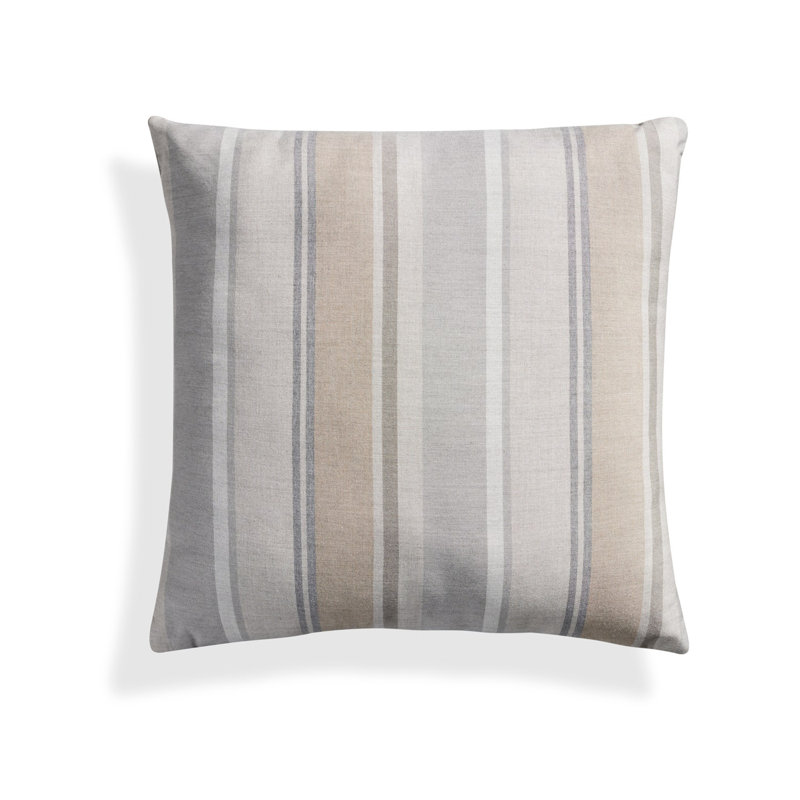Coussin extérieur 20 po Signal, Rayure taupe