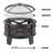 Branyah Round Iron Fire Pit with Lid