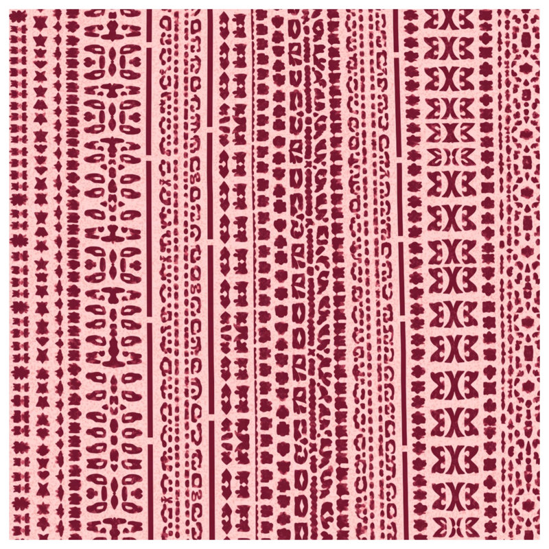 Red Tribal Pattern Double Sided Throw Pillows, 16 x 16 inches
