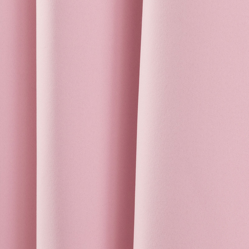 Schaeffer Solid Blackout Thermal Grommet Curtain Panels, Light Pink, 52"W x 96"L