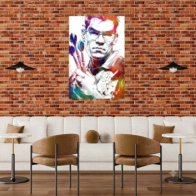 «Vibrant Darts Player», art contemporain coloré