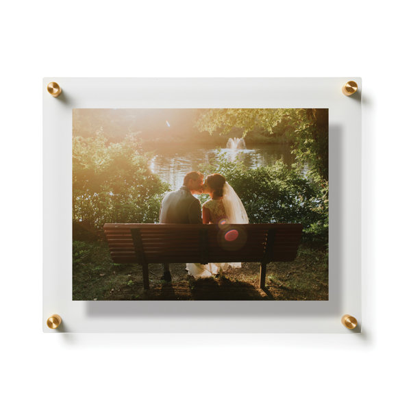  Clear Tempered Glass Wall Picture Frame 15 x 15 Inch (Perfect  for Photo / Art Size 12 x 12 Inch) Wall Mount or Hang - Farmless Double  Glass Photography Display with Brushed Stainless Steel Standoffs.