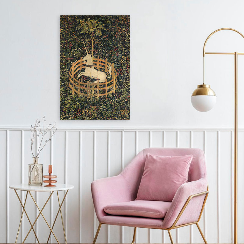La licorne en captivité - Art animalier surréalisme urbain Pop, H 24 po x l 16 po