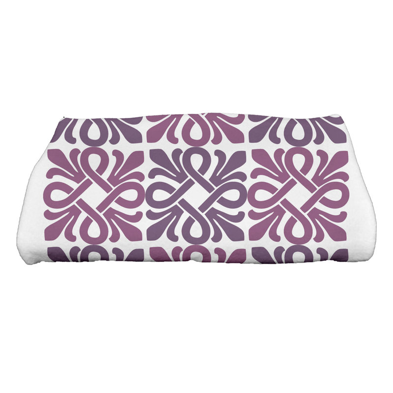 Serviette de bain tiki, Mauve