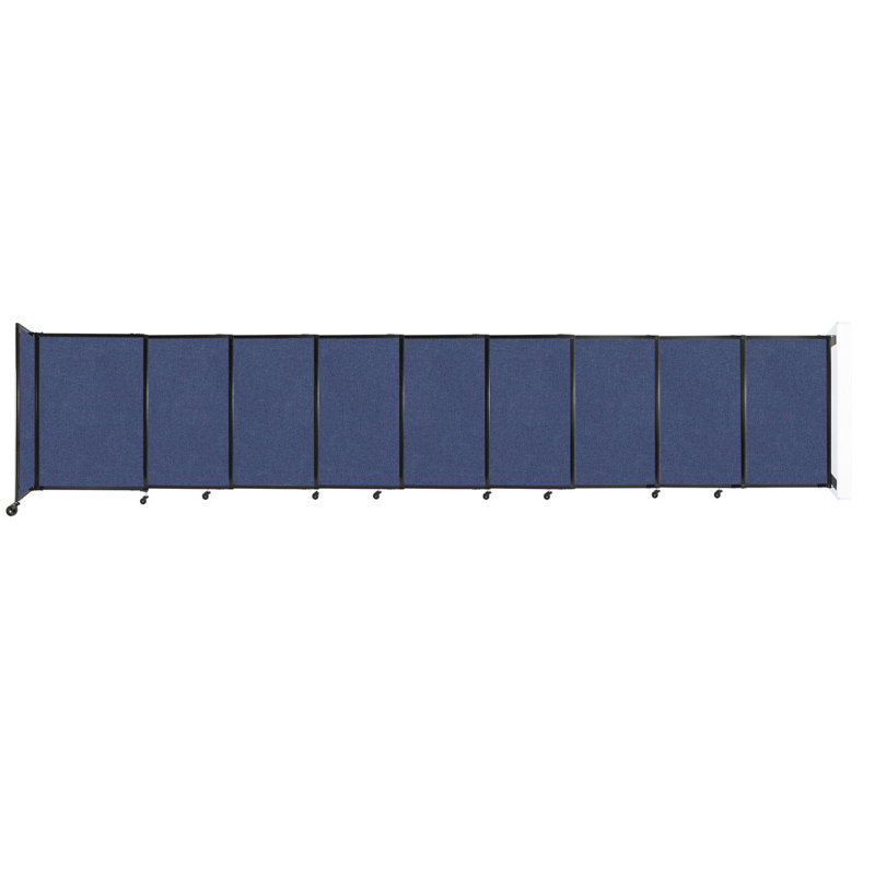 Cloison coulissante 5 pi, Galet chaud, H 48 po x l 237 po x P 33 po