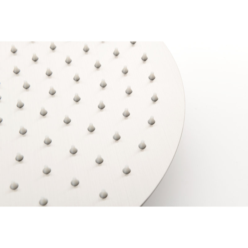 Ensemble de douche mural pour salle de bain - Tête de pluie haute en acier inoxydable de 10 po et soupape d'équilibre à 2 voies portative Nickel brossé avec et soupape, finition