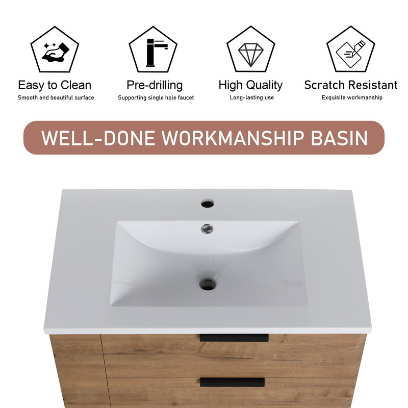 Meuble-lavabo simple avec plateau Madalee 30,34 po