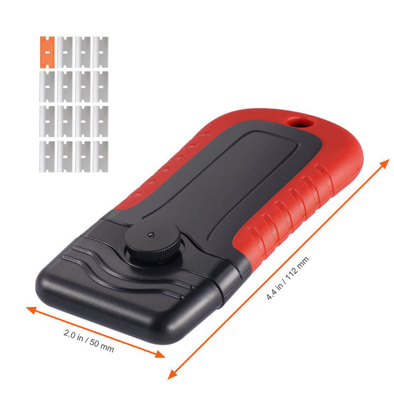 Razor Blade Scraper Locking Scraper Tool 15 Extra Blades with Security Cap