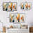 Orange White Line Art Abstraction on Canvas-361215285-361215286
