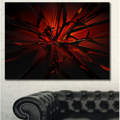 " Beautiful Red 3D Crystal Design "
