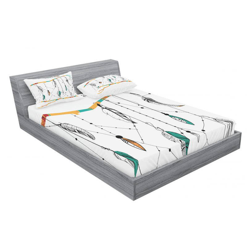 Microfiber Sheet Set, Queen Sheet Set with Fitted Sheet