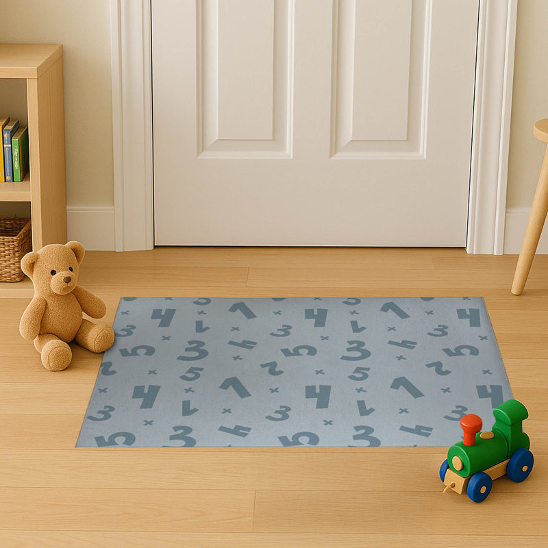 Paillasson d'intérieur Number Match, Bleu ardoise, L 60 po x L 84 po