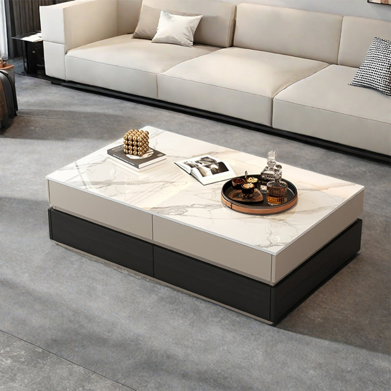 Table rectangulaire simple, H 17,7 po x L 39,4 po x l 23,6 po, Noir, noir, noir, noir