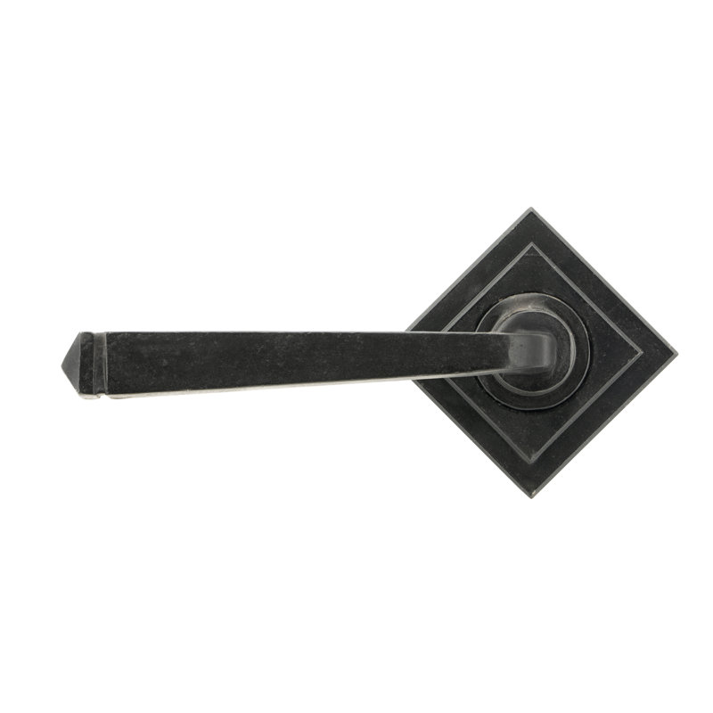 Avon Round Lever on Rose Set (Square), External Beeswax