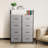 Single Fabric Drawer Nightstand with Open Shelf for Bedroom Living Room-1864102592