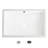 24.5" W x 16.5" D White Rectangular Undermount Bathroom Sink