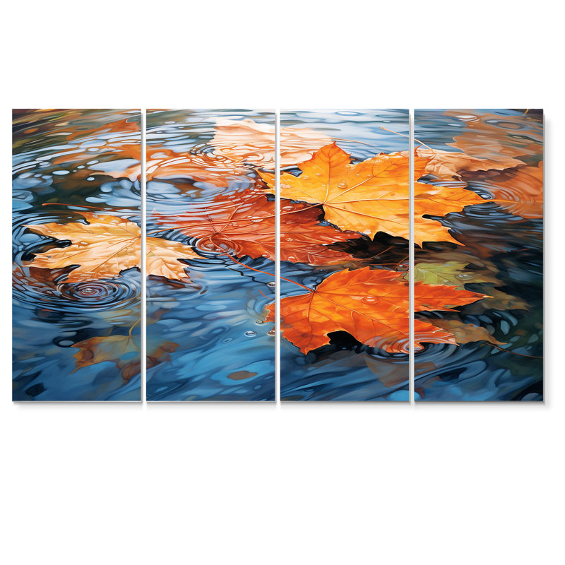 Carwile - Ensemble d'art mural 4 feuilles, H 28 po x l 48 po