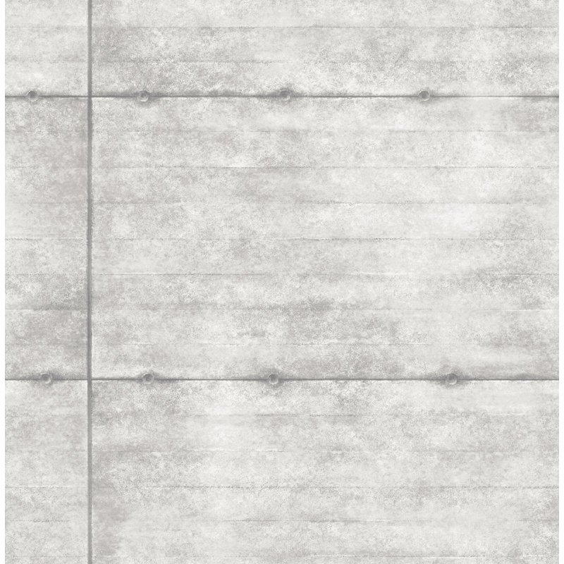 Smooth Concrete 10.05m x 52cm Wallpaper Roll, Grey