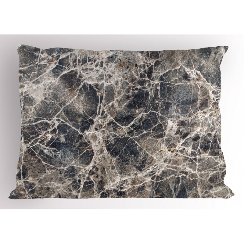 Marble Polyester Abstract Sham Set, Twin
