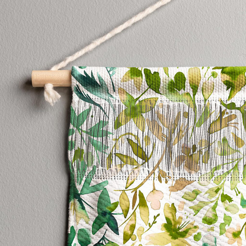 Suspension murale fleurs et plantes design Ninola, H 32 po x l 47 po x P 0,125 po