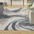 Nourison Astra Machine Washable Ivory Blue Modern Indoor Rug-1790573780