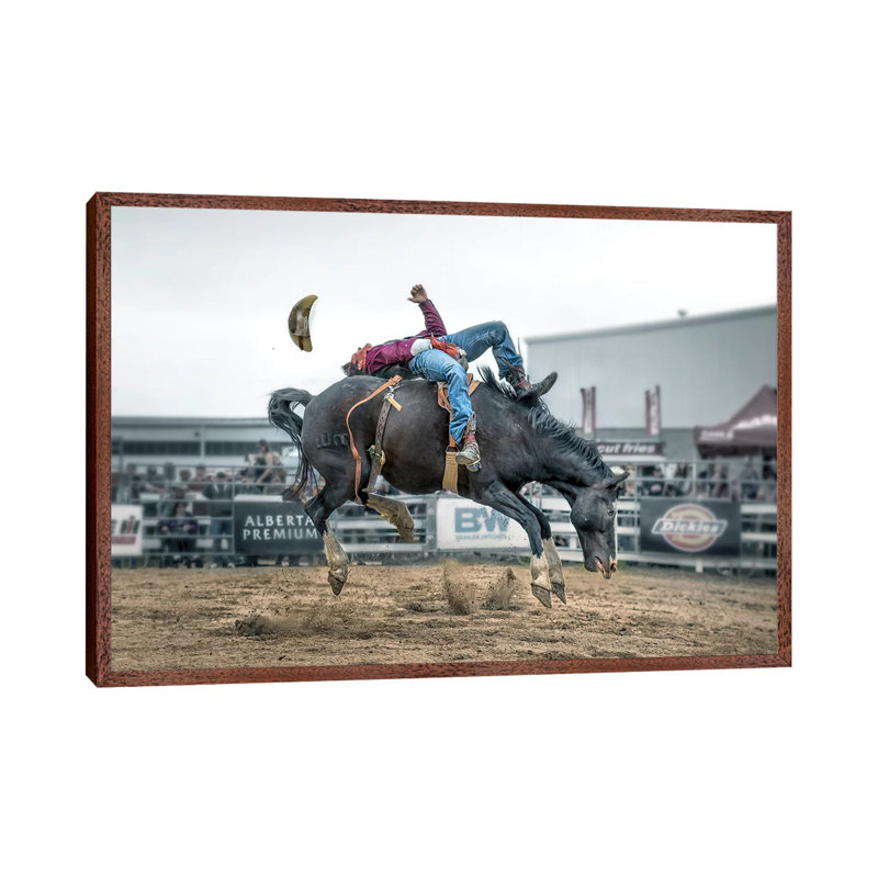 Battle - Print on Canvas, 101.6 cm H x 66.04 cm W, Classic Brown Wood Framed