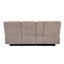 Fauteuil inclinable électrique 2 places à moteur en bois d'eucalyptus beige, rembourré de mousse, d'une capacité de 300 lb