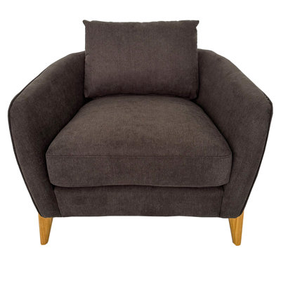 Chaise d'appoint pour étude, design artistique, revêtement, rembourrage en mousse, balcon à assise mi-ferme, brun