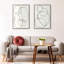 Ensemble d'art mural sur toile 871 cercles modernes et 869 Going in Circles par Teju Reval