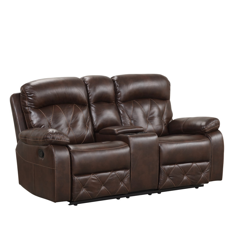Causeuse en cuir 73 po Maryanna