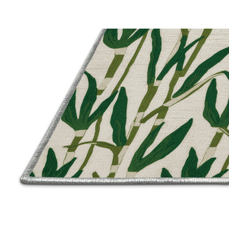  Tapis lavable Ramps Wild Poireaux, Rectangulaire 7 pi x 10 pi
