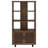 Plasencia 71-Inch 3-Shelf Cabinet Bookcase Walnut