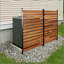 Clôture de climatiseur en bois polyvalente, H 60 po x l 38 po (2 panneaux), autoportante avec piquets en métal pour l'extérieur
