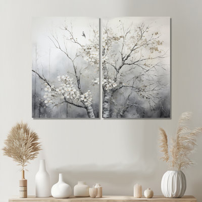 Grey Tree Monochrome Reverie - Traditional Wall Art
